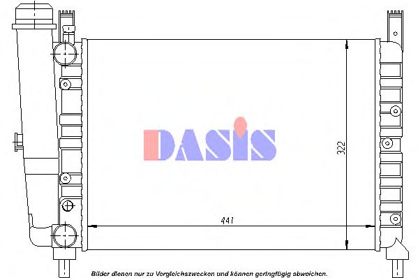 080840N AKS+DASIS Cooling System Radiator, engine cooling