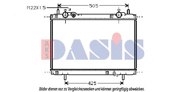 080970N AKS+DASIS Cooling System Radiator, engine cooling