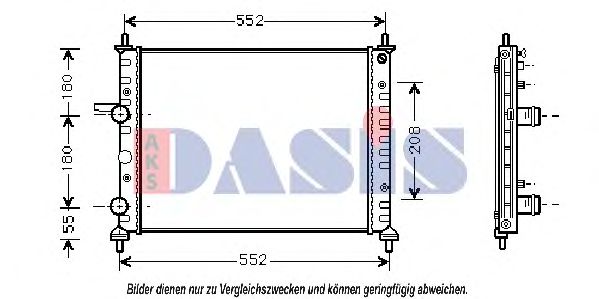081330N AKS+DASIS Cooling System Radiator, engine cooling