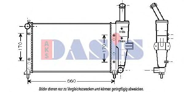 081400N AKS+DASIS Cooling System Radiator, engine cooling