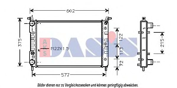 081470N AKS+DASIS Cooling System Radiator, engine cooling