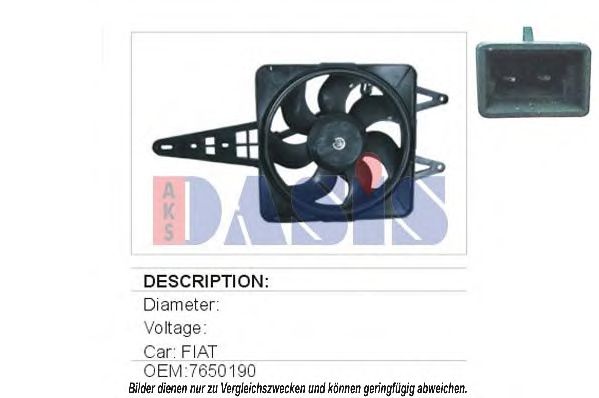 088220N AKS+DASIS Cooling System Fan, radiator