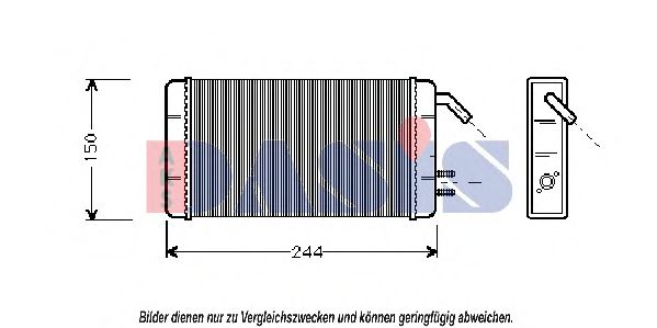 089120N AKS+DASIS Heating / Ventilation Heat Exchanger, interior heating