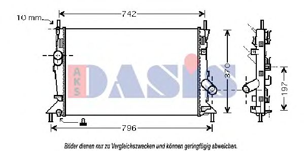 090011N AKS+DASIS Kühler, Motorkühlung