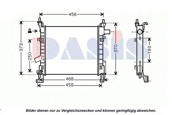 090023N AKS+DASIS Cooling System Radiator, engine cooling