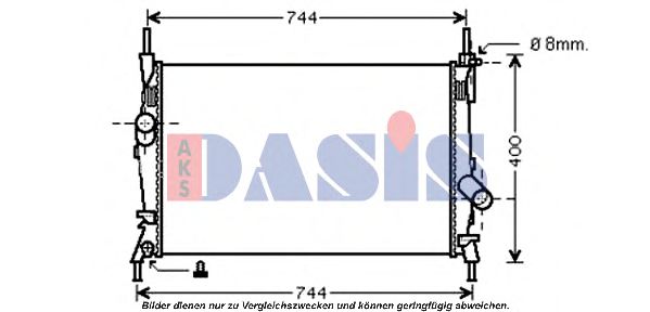 090075N AKS+DASIS Cooling System Radiator, engine cooling