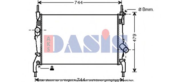090104N AKS+DASIS Radiator, engine cooling