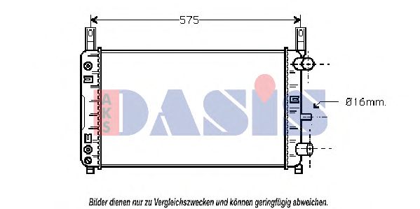 090110N AKS+DASIS Cooling System Radiator, engine cooling