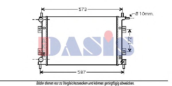 090111N AKS+DASIS Радиатор, охлаждение двигателя