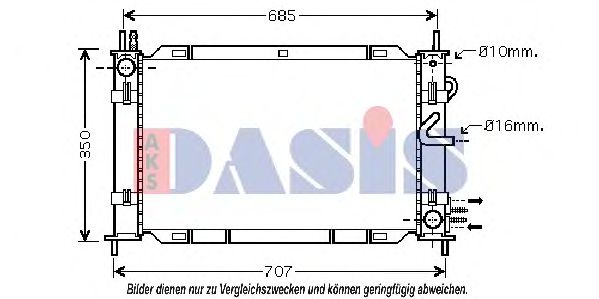 090114N AKS+DASIS Kühler, Motorkühlung