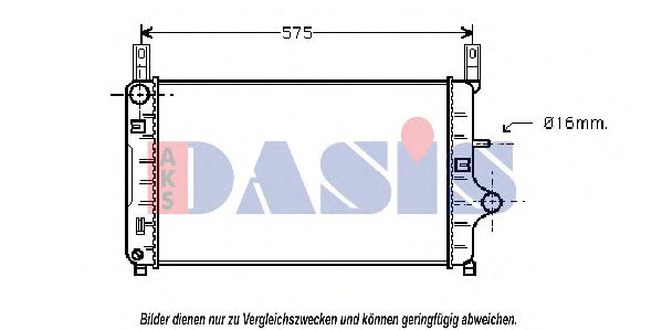 090140N AKS+DASIS Kühler, Motorkühlung