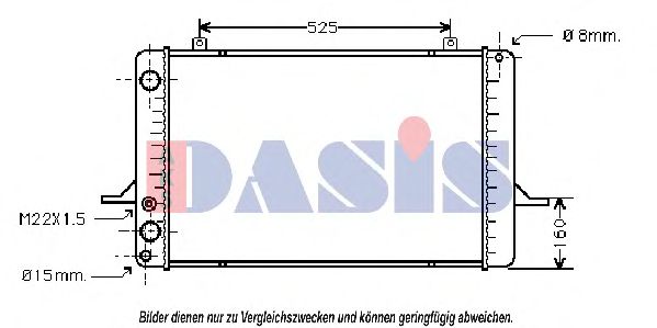 090350N AKS+DASIS Kühler, Motorkühlung