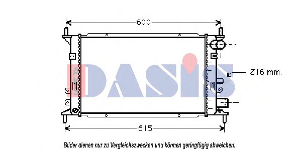 090590N AKS+DASIS Cooling System Radiator, engine cooling