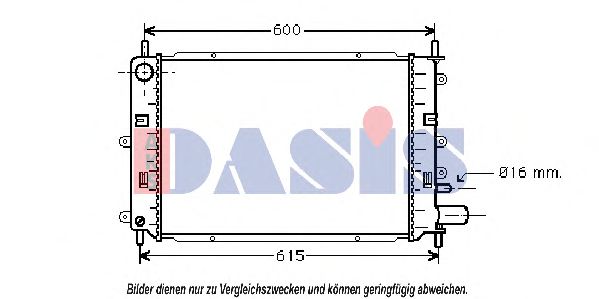 090680N AKS+DASIS Cooling System Radiator, engine cooling
