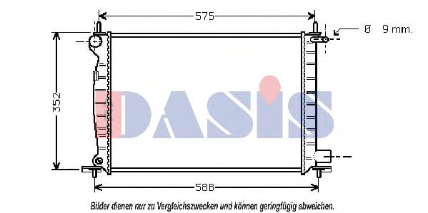 091080N AKS+DASIS Kühler, Motorkühlung