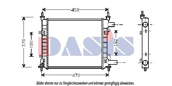 091280N AKS+DASIS Kühler, Motorkühlung