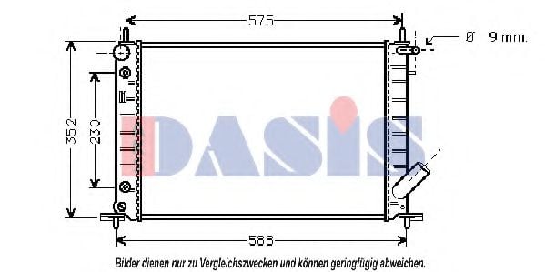 091340N AKS+DASIS Kühler, Motorkühlung