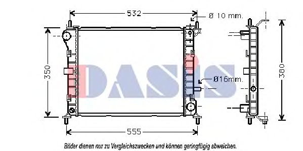 091450N AKS+DASIS Kühlung Kühler, Motorkühlung