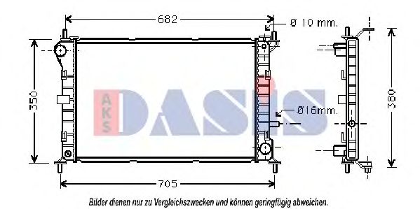 091480N AKS+DASIS Kühler, Motorkühlung