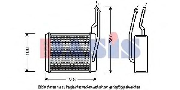 096003N AKS+DASIS Heating / Ventilation Heat Exchanger, interior heating