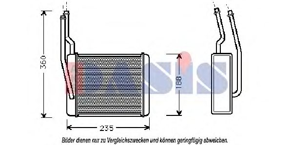 099009N AKS+DASIS Heating / Ventilation Heat Exchanger, interior heating