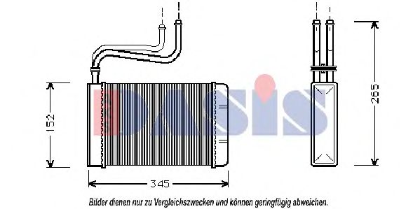 099090N AKS+DASIS Heat Exchanger, interior heating