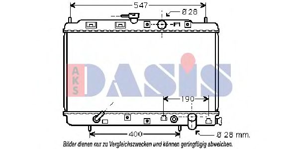 100240N AKS+DASIS Kühler, Motorkühlung