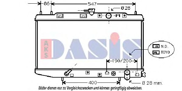 100332N AKS DASIS Radiator, engine cooling