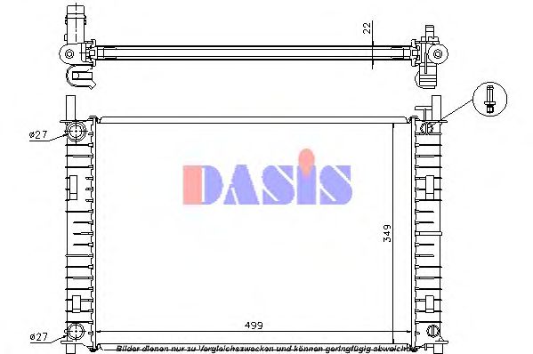 110037N AKS+DASIS Radiator, engine cooling