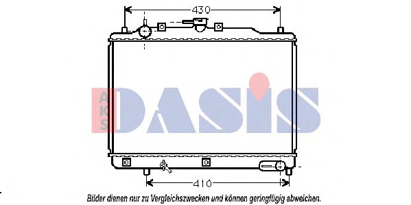 110720N AKS+DASIS Kühler, Motorkühlung