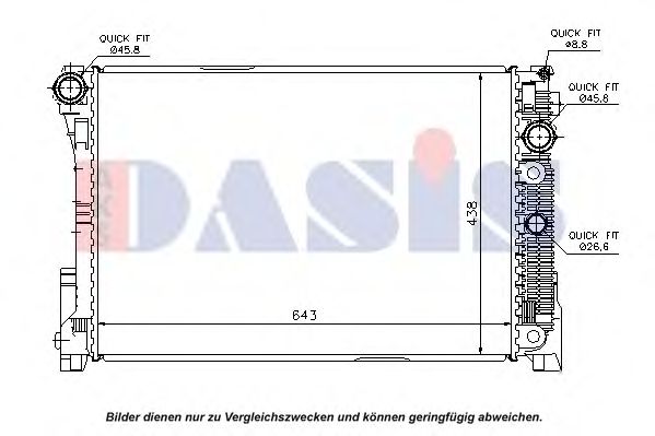 120102N AKS+DASIS Cooling System Radiator, engine cooling
