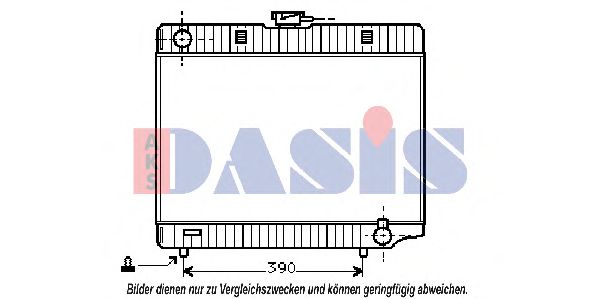 120150N AKS+DASIS Cooling System Radiator, engine cooling