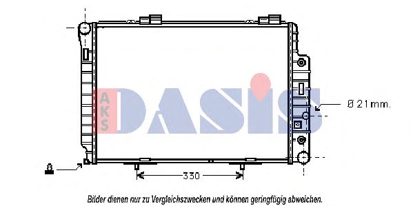 120740N AKS+DASIS Kühler, Motorkühlung