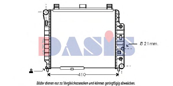 121010N AKS+DASIS Cooling System Radiator, engine cooling