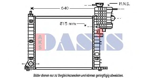 121070N AKS+DASIS Cooling System Radiator, engine cooling