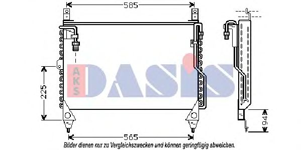 121860N AKS+DASIS Condenser, air conditioning