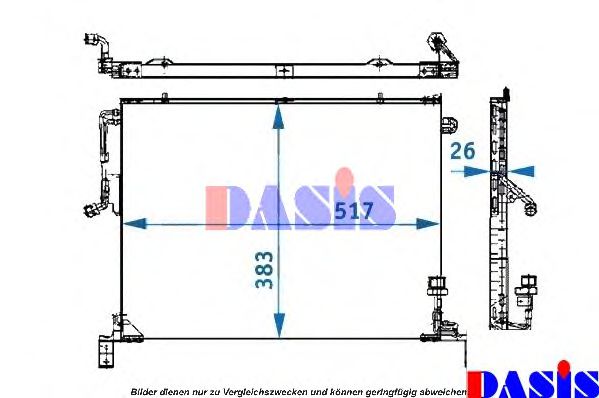 121880N AKS+DASIS Condenser, air conditioning