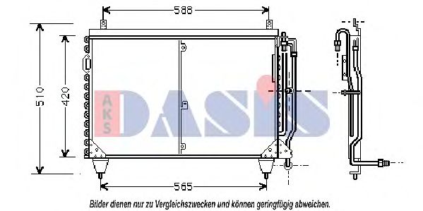 121940N AKS+DASIS Air Conditioning Condenser, air conditioning