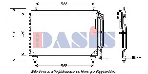 122001N AKS+DASIS Air Conditioning Condenser, air conditioning