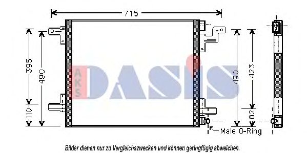 122003N AKS+DASIS Condenser, air conditioning