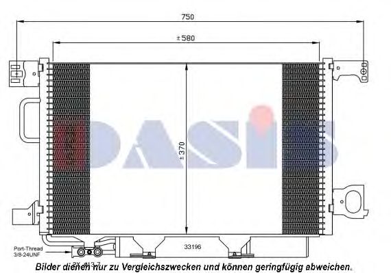 122025N AKS+DASIS Air Conditioning Condenser, air conditioning