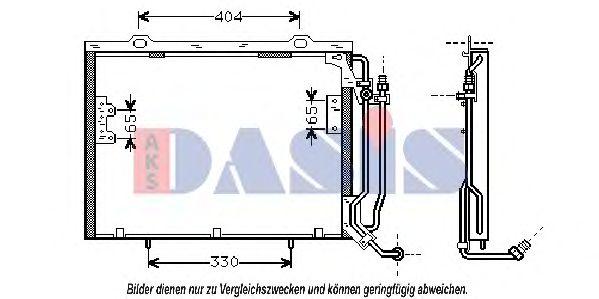 123340N AKS+DASIS Air Conditioning Condenser, air conditioning