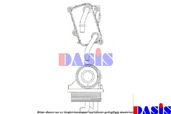 126330N AKS+DASIS Oil Cooler, engine oil