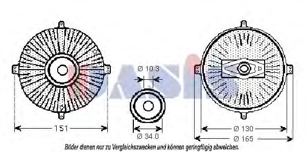 128036N AKS+DASIS Cooling System Clutch, radiator fan