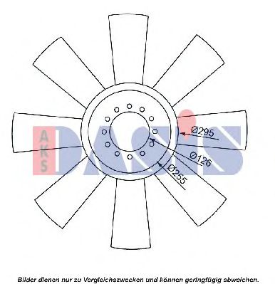 128102N AKS+DASIS Cooling System Fan Wheel, engine cooling