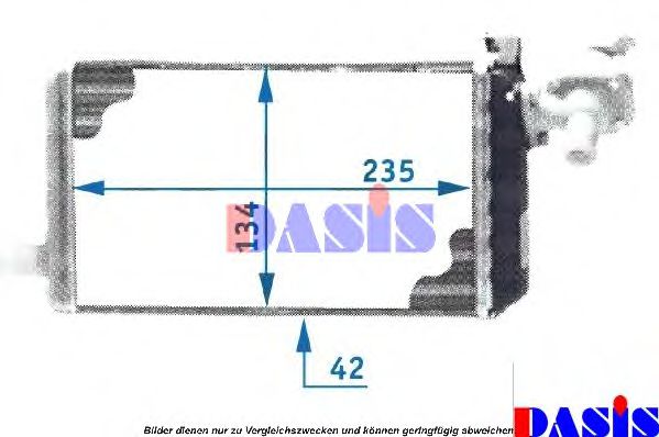 129300N AKS+DASIS Heating / Ventilation Heat Exchanger, interior heating