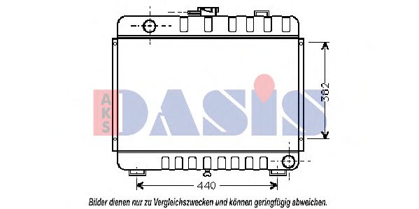 130240N AKS+DASIS Kühler, Motorkühlung