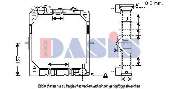 130570N AKS+DASIS Cooling System Radiator, engine cooling