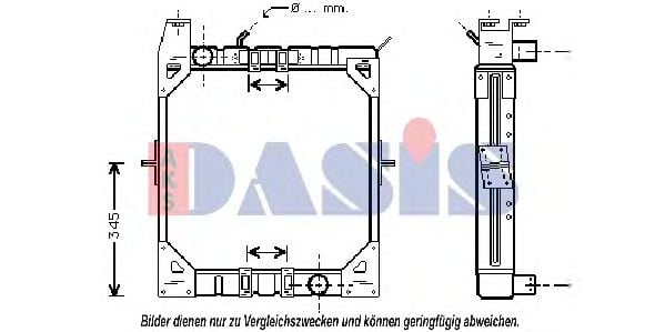 130660T AKS+DASIS Cooling System Radiator, engine cooling
