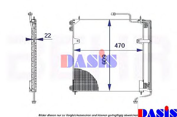 132090N AKS+DASIS Air Conditioning Condenser, air conditioning